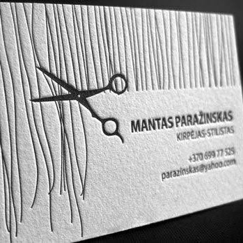 Recycled paper embossed visiting card at hyderabad